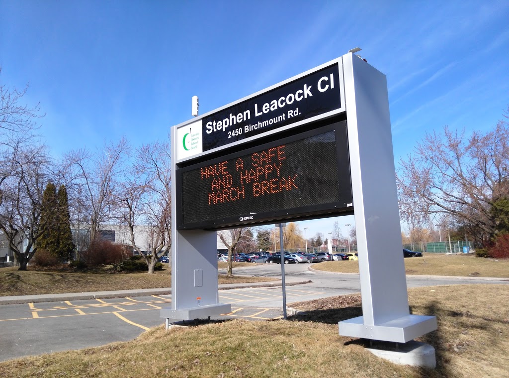 Stephen Leacock Collegiate Institute | 2450 Birchmount Rd, Scarborough, ON M1T 2M5, Canada | Phone: (416) 396-8000