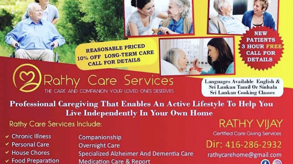 Rathy Care Services | 3050 Ellesmere Rd, Scarborough, ON M1E 5E6, Canada | Phone: (416) 286-2932