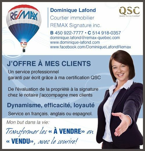 Dominique Lafond Courtier Immobilier | 633 Boulevard Armand-Frappier, Sainte-Julie, QC J3E 3R3, Canada | Phone: (450) 922-7777