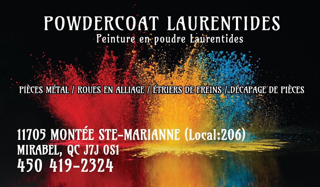Powdercoat Laurentides | 11705 Mnt Ste Marianne, Mirabel, QC J7J 0S1, Canada | Phone: (450) 419-2324
