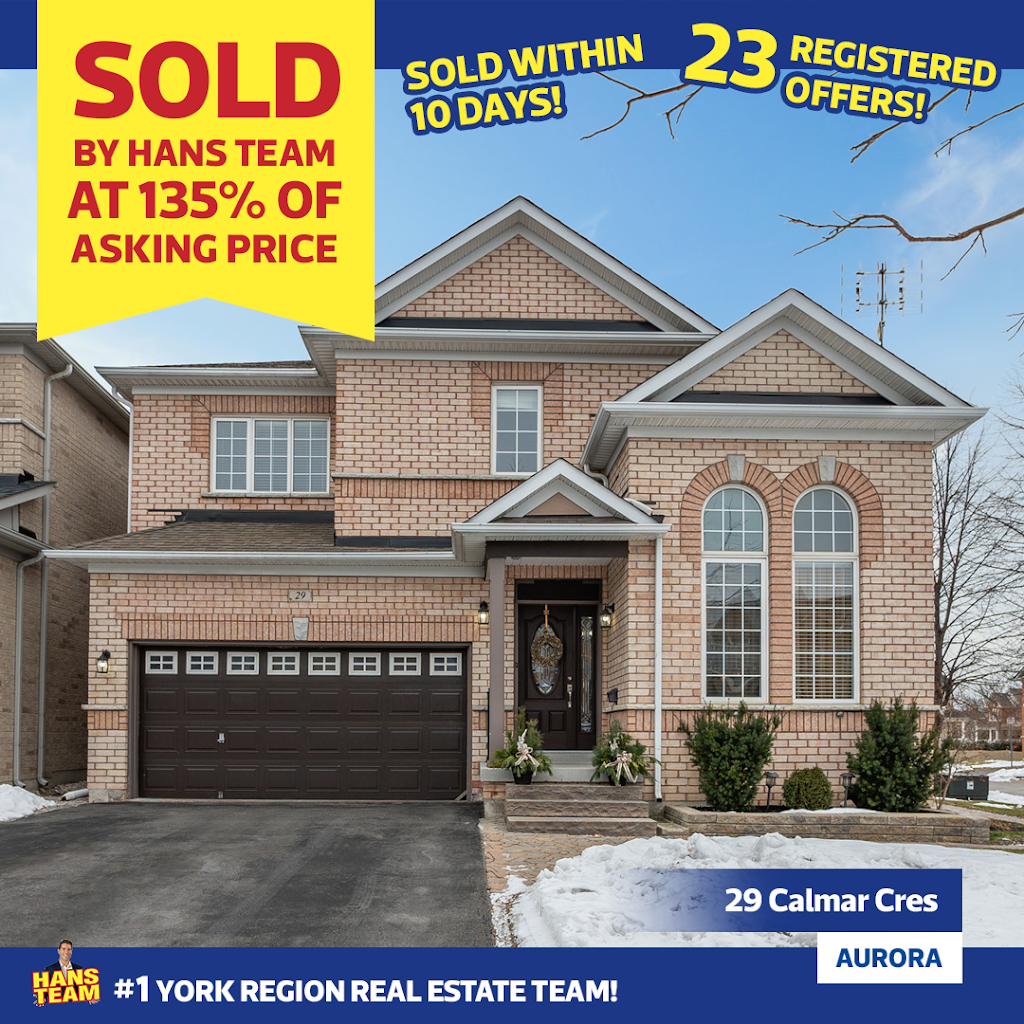 Hans Team #1 East Gwillimbury Real Estate Team | 67 Pear Blossom Way, East Gwillimbury, ON L9N 0T1, Canada | Phone: (905) 773-7771