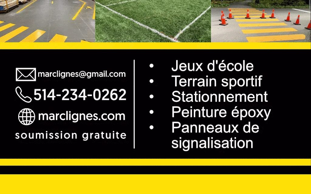 Traçage et marquage de stationnement-Marc Lignes | 1725 Rue du Ruisseau, Sainte-Madeleine, QC J0H 1S0, Canada | Phone: (514) 234-0262