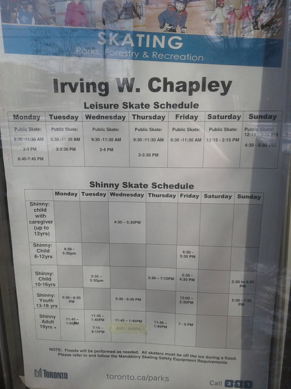 Irving W Chapley Rink | 205 Wilmington Ave, North York, ON M3H 6B3, Canada | Phone: (416) 395-0453