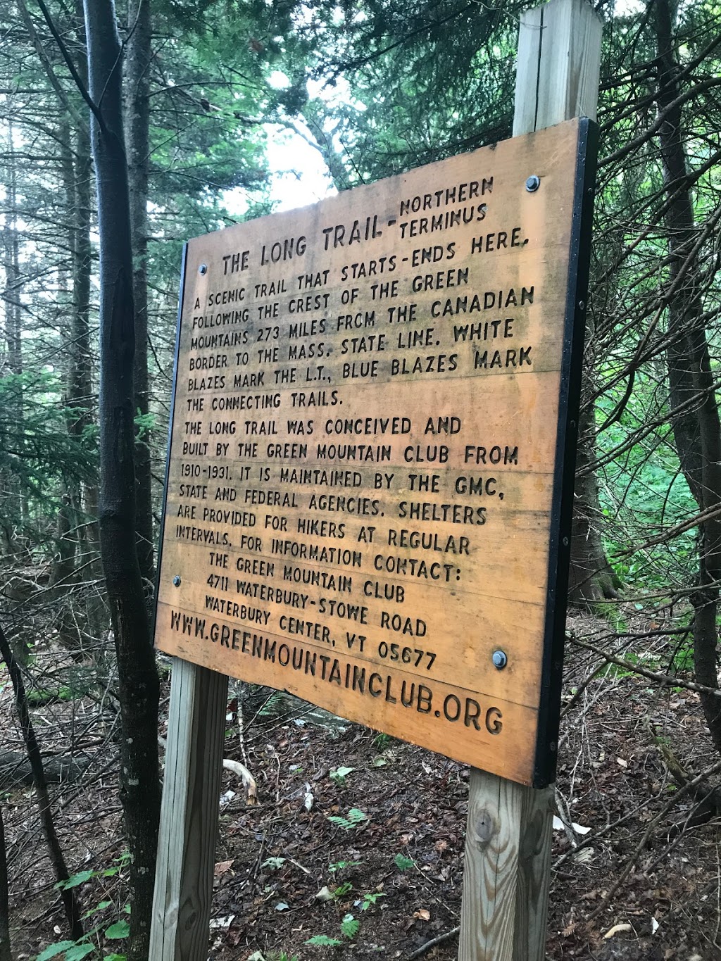 The Long Trail Northern Terminus | Jay, VT 05859, USA