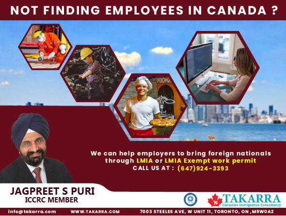 Takarra Canadian Immigration Consultancy (Jagpreet Puri- RCIC) | 7003 Steeles Ave W Unit 11, Etobicoke, ON M9W 0A2, Canada | Phone: (647) 924-3393