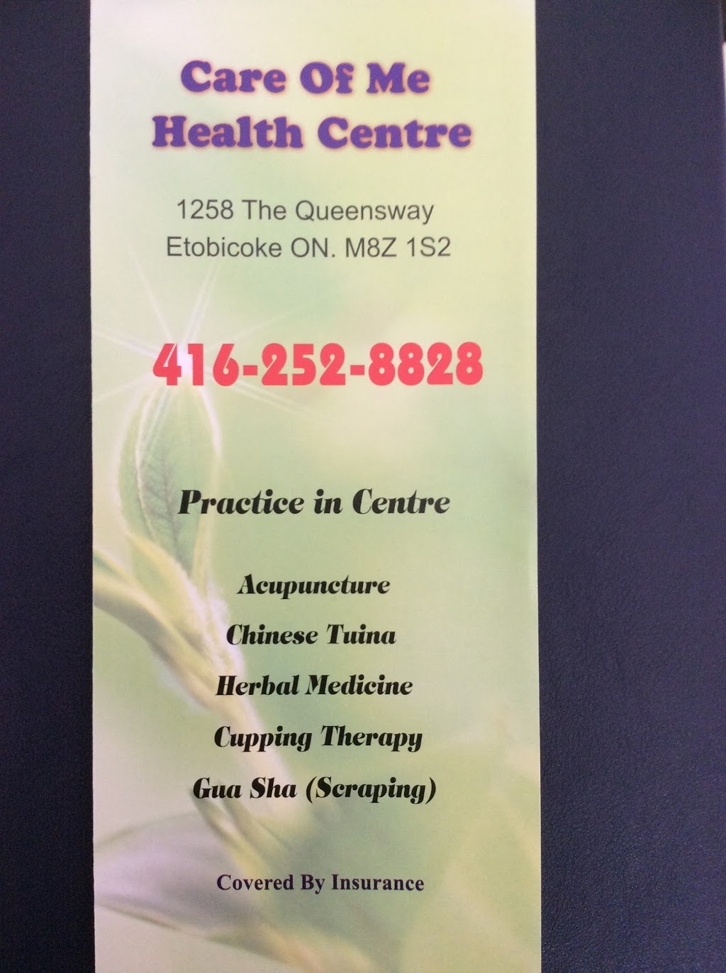 Care Of Me Health Centre | 1258 The Queensway, Etobicoke, ON M8Z 1S2, Canada | Phone: (416) 252-8828