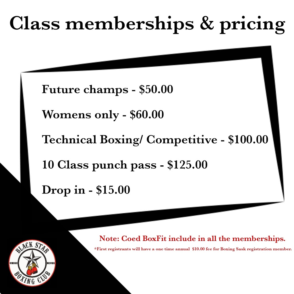 Black Star Boxing Club YXE | 2120 St George Ave, Saskatoon, SK S7M 0K7, Canada | Phone: (306) 850-5044