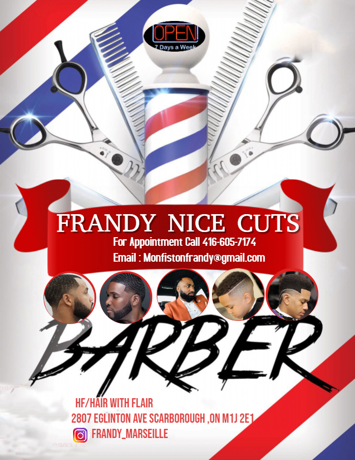 FRANDY NICE CUTS inside HAIR WITH FLAIR | 2807 Eglinton Ave E, Scarborough, ON M1J 2E1, Canada | Phone: (416) 605-7174