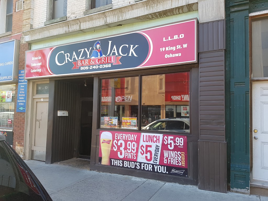 Crazy Jack Bar And Grill | 19 King St W, Oshawa, ON L1H 1A1, Canada | Phone: (905) 240-0366