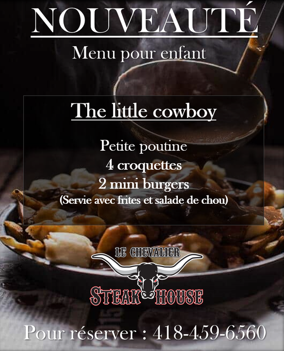 Steak House Le Chevalier | 1040 8e Rue E, La Guadeloupe, QC G0M 1G0, Canada | Phone: (418) 459-6560