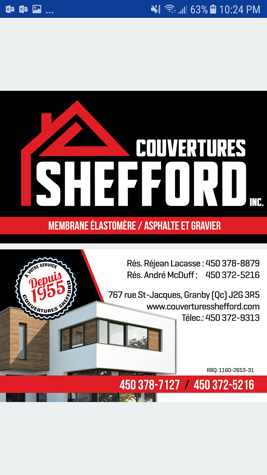 Les Couvertures Shefford | 712 Rue Maisonneuve, Granby, QC J2G 9E7, Canada | Phone: (450) 775-8399