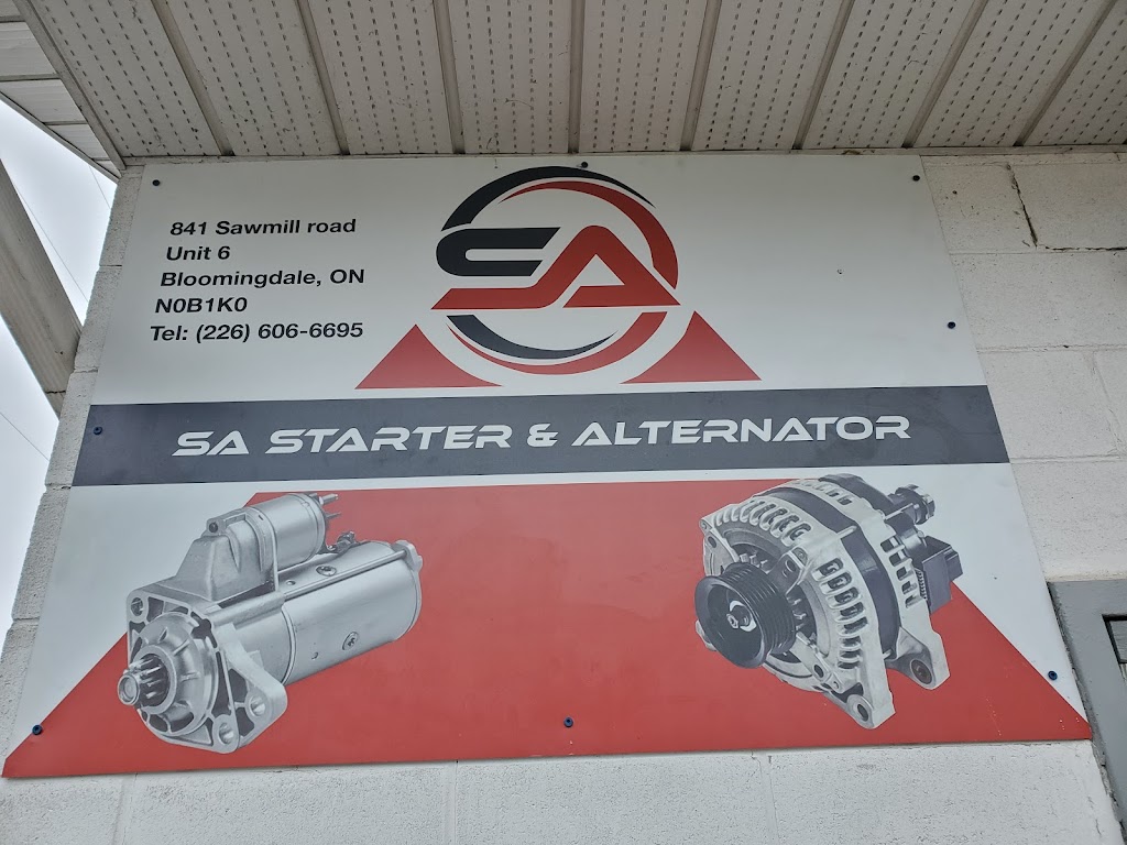 SA Starter & Alternator | 841 Sawmill Rd #6, Bloomingdale, ON N0B 1K0, Canada | Phone: (226) 606-6695