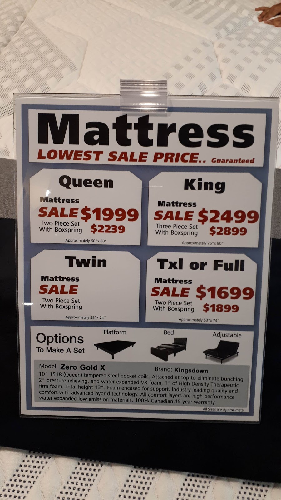 Mattress Mart | 500 Hazeldean Rd, Ottawa, ON K2L 2B5, Canada | Phone: (613) 831-9701