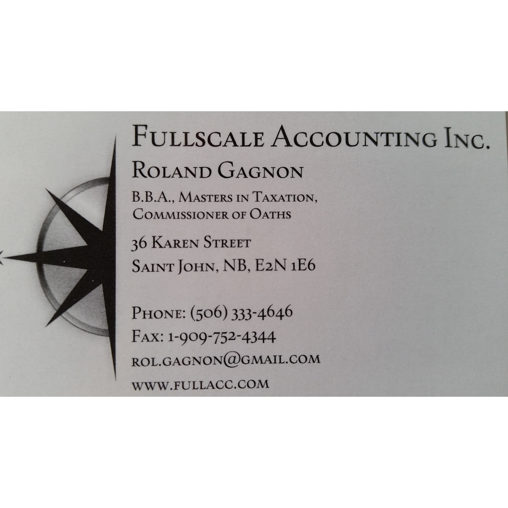 Fullscale Accounting Inc. | 36 Karen St, Saint John, NB E2N 1E6, Canada | Phone: (506) 333-4646
