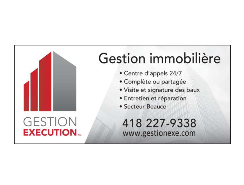 Gestion Execution Inc. | 3910 Bd Dionne, Saint-Georges, QC G5Y 8M3, Canada | Phone: (418) 227-9338