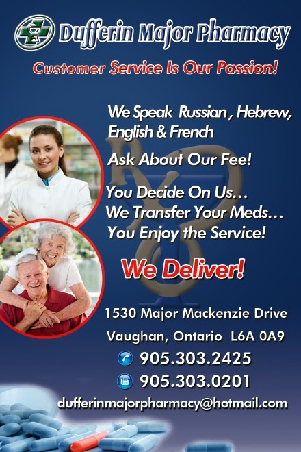 Dufferin Major Pharmacy | 1530 Major MacKenzie Dr W #3, Vaughan, ON L6A 0A9, Canada | Phone: (905) 303-2425