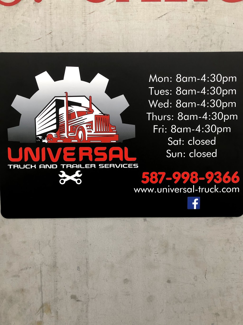 Universal Truck and Trailer Services | 4334 68 Ave SE #2, Calgary, AB T2C 2T9, Canada | Phone: (587) 998-9366