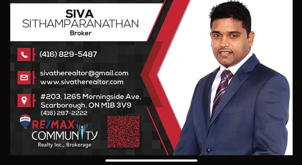 Siva Sithamparanathan. Broker | 1265 Morningside Ave, Scarborough, ON M1B 3V9, Canada | Phone: (416) 829-5487