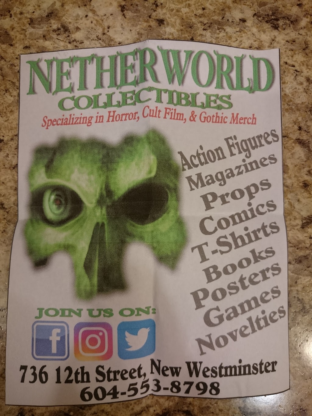 Netherworld Collectibles | 736 12th St, New Westminster, BC V3M 4J9, Canada | Phone: (604) 553-8798