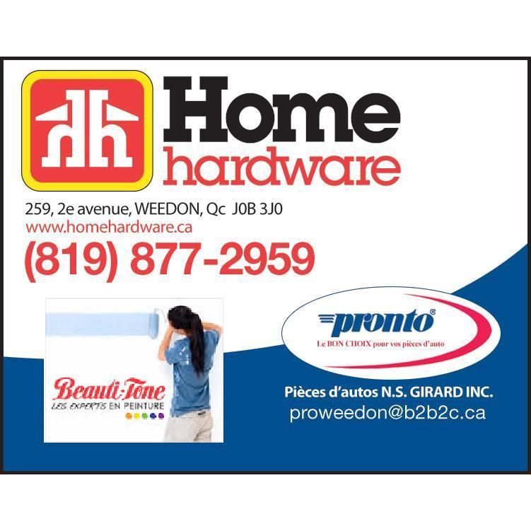 HOME HARDWARE/PIÈCES AUTOMOBILE PRONTO | 259 2e Av, Weedon, QC J0B 3J0, Canada | Phone: (819) 877-2959