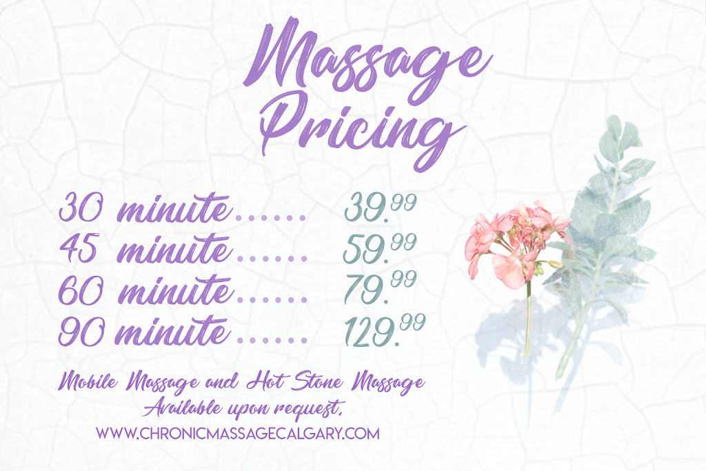 Chronic Massage Calgary | 19 Royal Oak Terrace NW, Calgary, AB T3G 6A5, Canada | Phone: (403) 875-2033