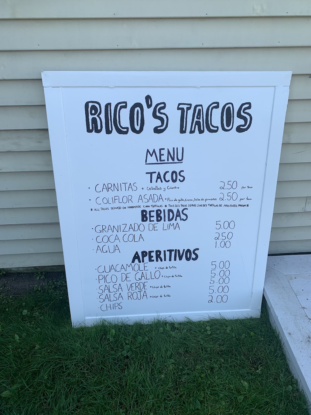 Rico’s Tacos | 33 Rue du Yacht Club, Hudson, QC J0P 1H0, Canada | Phone: (438) 773-2023