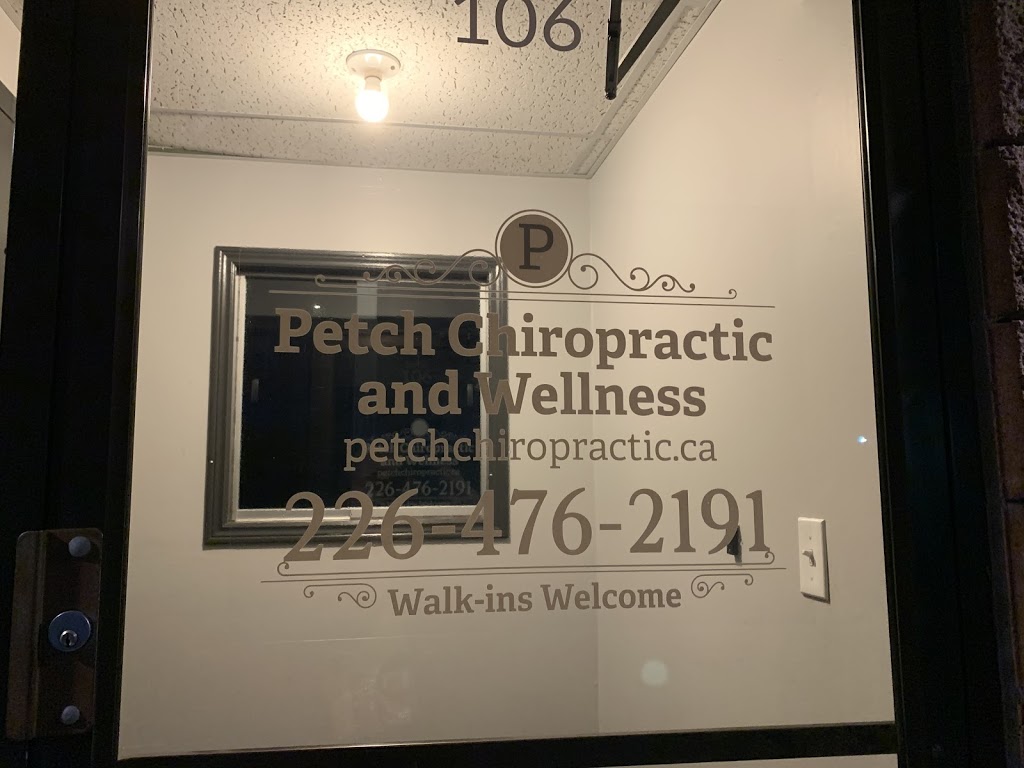 Petch Chiropractic & Wellness | 181 Groh Ave Unit 106, Cambridge, ON N3C 1Y8, Canada | Phone: (226) 476-2191