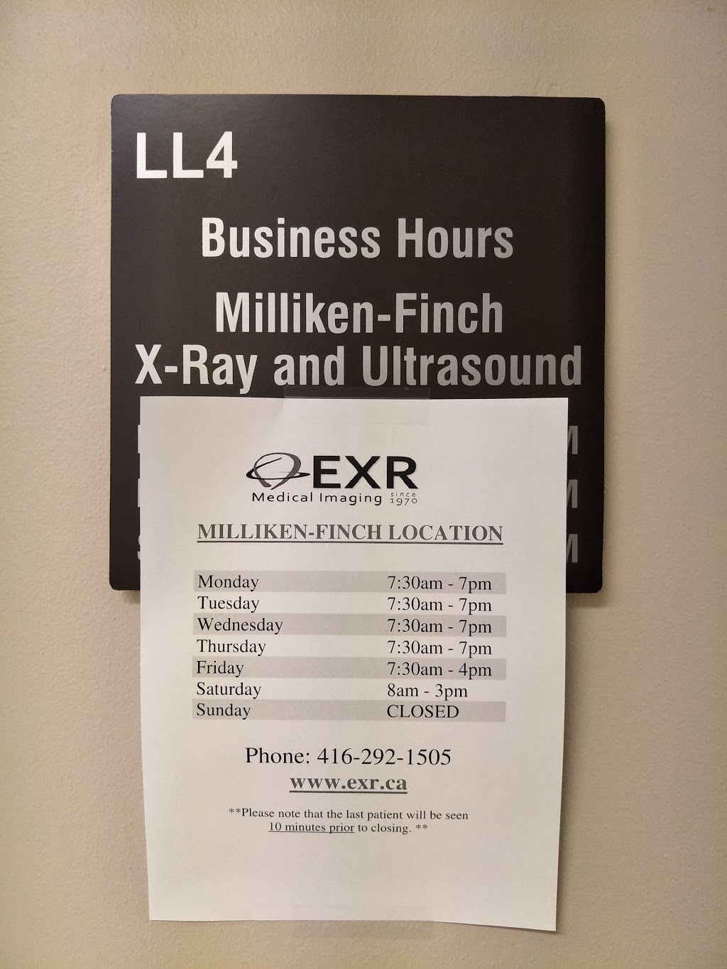 EXR Medical Imaging | 4040 Finch Ave E Suite LL4, Scarborough, ON M1S 4V5, Canada | Phone: (416) 292-1505
