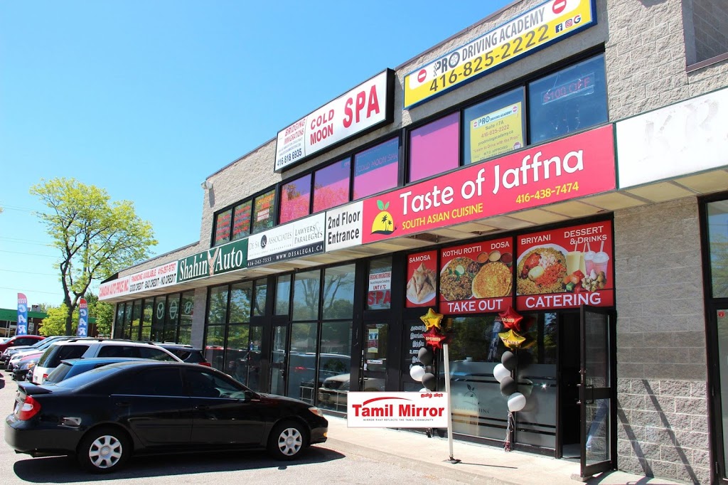 Taste Of Jaffna | 820 Markham Rd Unit 4, Scarborough, ON M1H 2Y2, Canada | Phone: (416) 438-7474