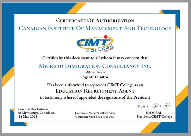 Migrato Immigration Consultancy Inc | 1533 Day Ter, Milton, ON L9E 1H8, Canada | Phone: (416) 837-2786