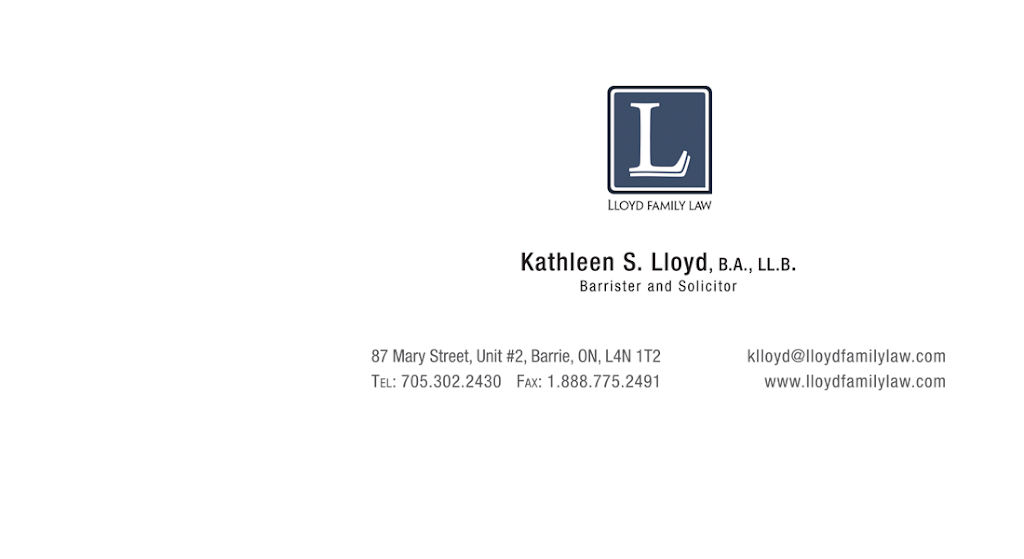 Lloyd Family Law | 87 Mary St #2, Barrie, ON L4N 1E8, Canada | Phone: (705) 302-2430