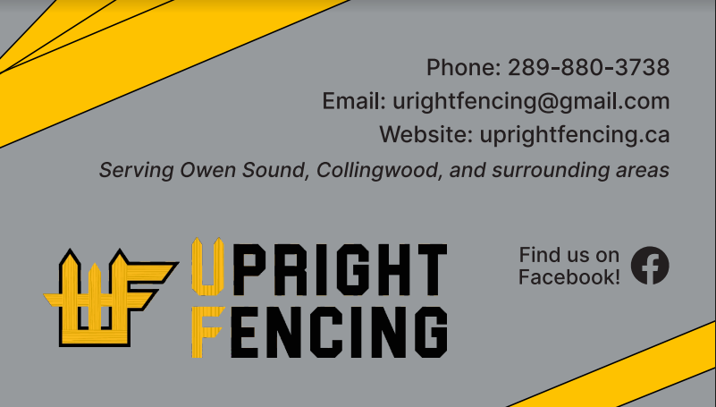 UpRight Fencing | 205045 ON-26, Owen Sound, ON N4K 5W4, Canada | Phone: (289) 880-3738