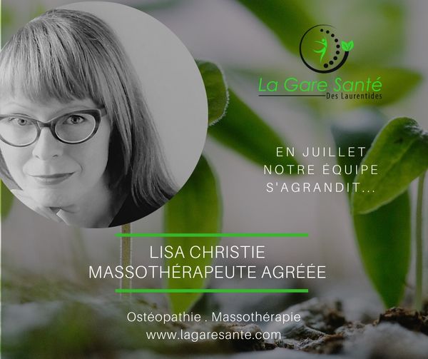 Lisa Christie massothérapeute thérapeutique et sportif | 3003 Bd du Curé Labelle, Prévost, QC J0R 1T0, Canada | Phone: (514) 679-6780