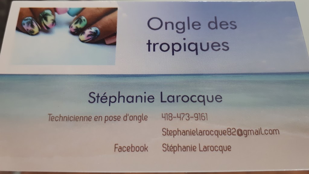 Ongle des tropiques | 9355 Rue St Charles, Québec, QC G2B 2L3, Canada | Phone: (418) 473-9161