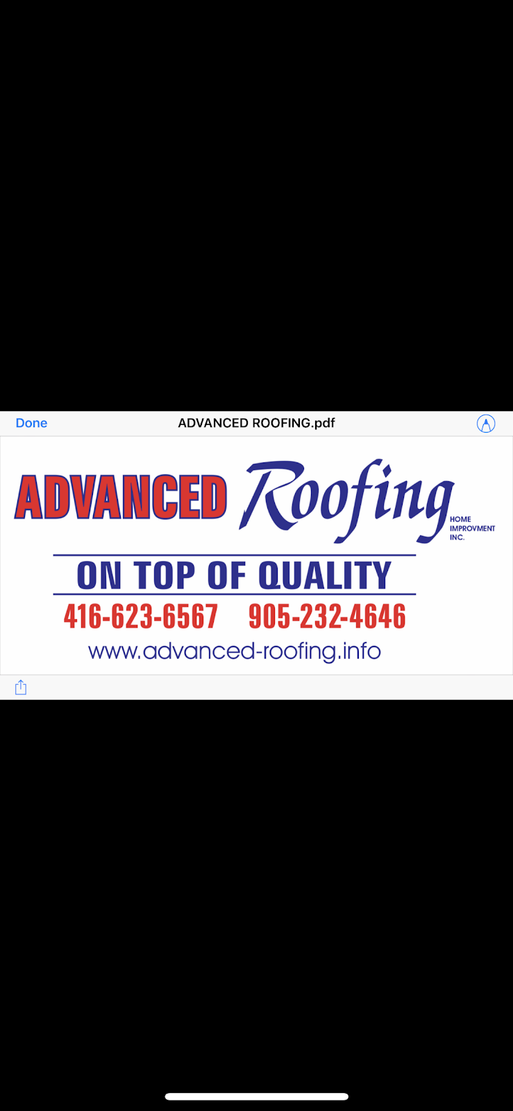 Advanced Roofing Home Improvement Inc. | 1585 Britannia Rd E Unit A8, Mississauga, ON L4W 2M4, Canada | Phone: (905) 232-4646