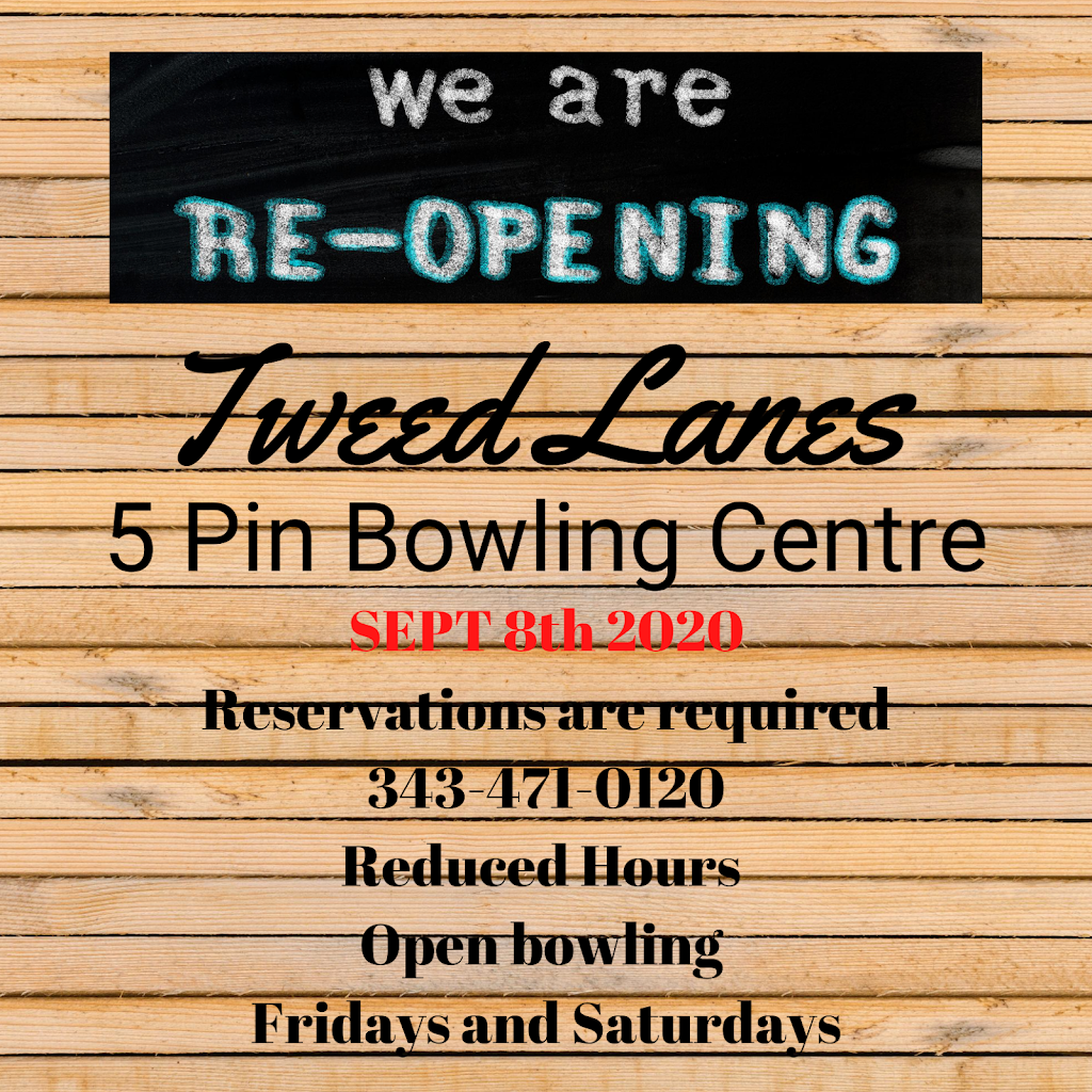 Tweed Lanes 5 Pin Bowling Centre | 421 Victoria St N, Tweed, ON K0K 3J0, Canada | Phone: (343) 471-0120