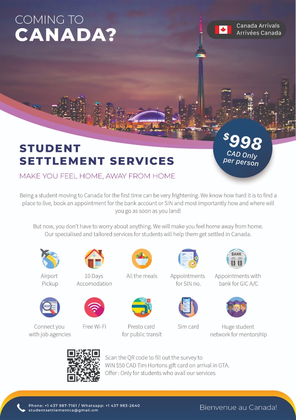 Student Settlement Services | 49 Heatherglen Dr, Brampton, ON L6Y 0B7, Canada | Phone: (437) 983-2640