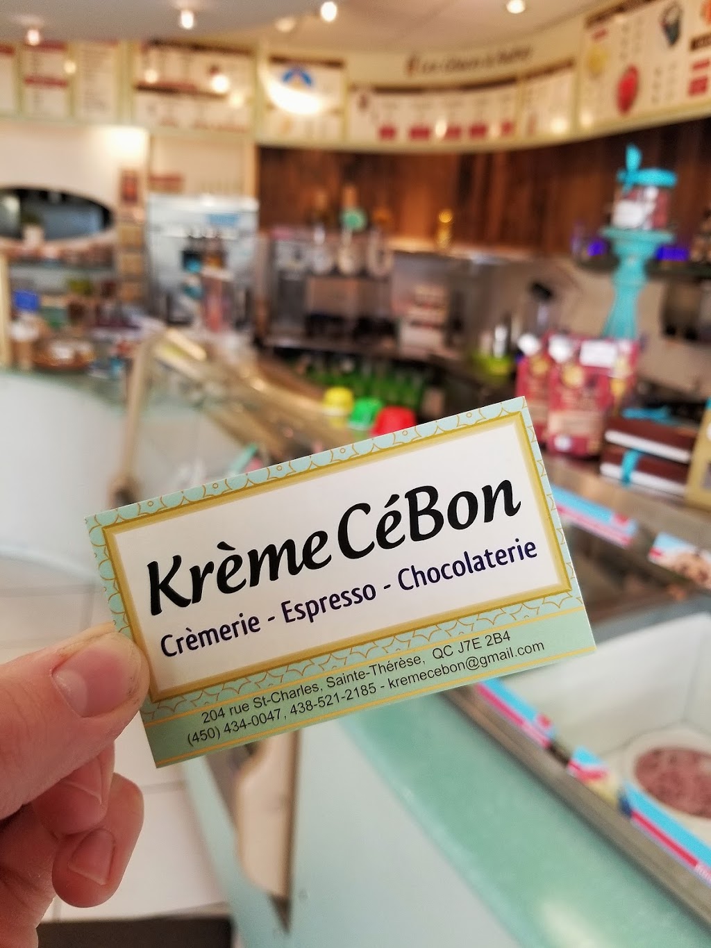 KrèmeCéBon Crèmerie Chocolaterie | 204 Rue St-Charles, Sainte-Thérèse, QC J7E 2B4, Canada | Phone: (438) 521-2185