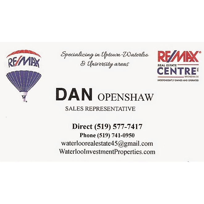 Dan Openshaw, Re/Max Real Estate Centre Inc., Brokerage | 720 Westmount Rd E, Kitchener, ON N2E 2M6, Canada | Phone: (519) 741-0950