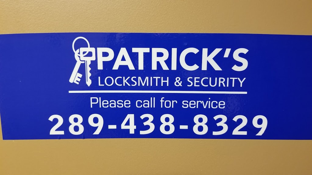 Patricks Locksmith & Security | 411 E Main St unit b-8, Welland, ON L3B 3X3, Canada | Phone: (289) 438-8329