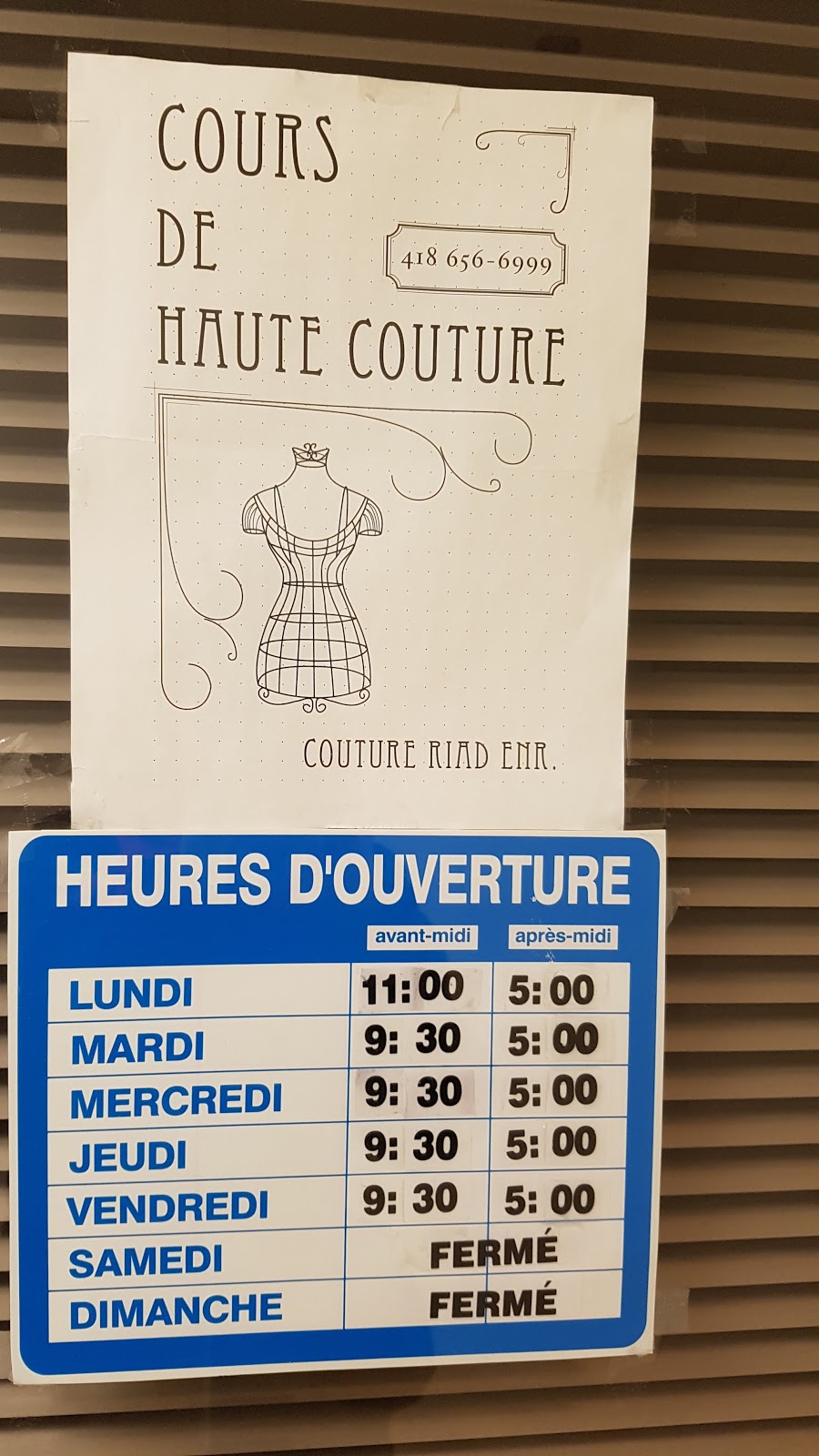 Couture Riad Enr | 3291 Ch Ste-Foy, Québec, QC G1X 3V2, Canada | Phone: (418) 656-6999