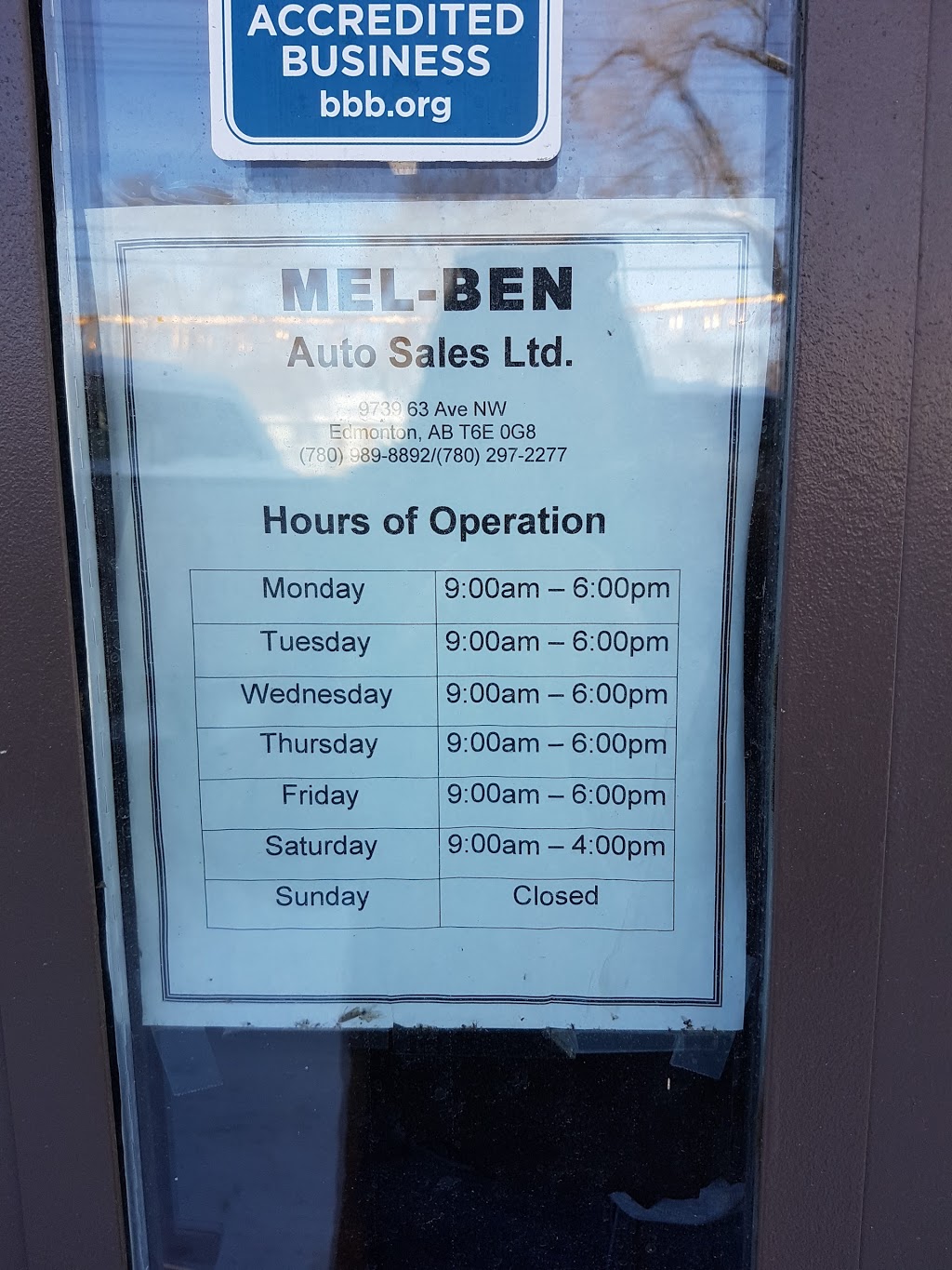 Mel-Ben Auto Sales Ltd. | 9739 63 Ave NW, Edmonton, AB T6E 0G7, Canada | Phone: (780) 297-2277