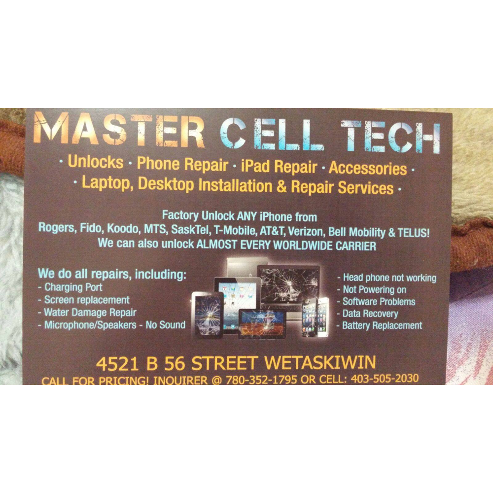 Master Cell Tech | 4521 B 56 St, Wetaskiwin, AB T9A 1V4, Canada | Phone: (780) 352-1795