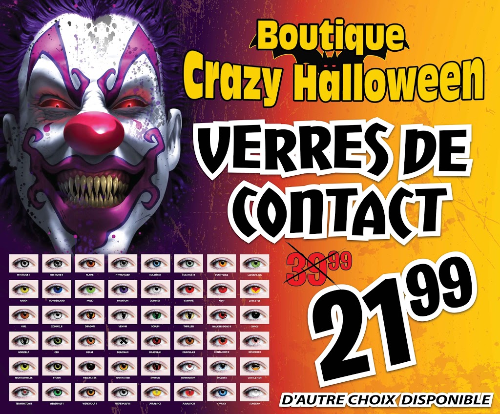 Boutique Crazy Halloween (Gatineau) | 720 Montée Paiement, Gatineau, QC J8R 2S8, Canada | Phone: (819) 525-4141