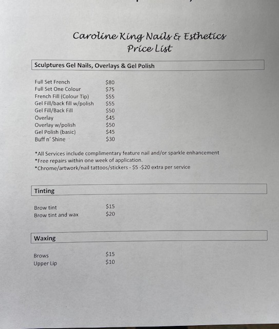 Caroline King Nails & Esthetics | 970 Abbey Rd, Victoria, BC V8Y 1L2, Canada | Phone: (250) 886-0414