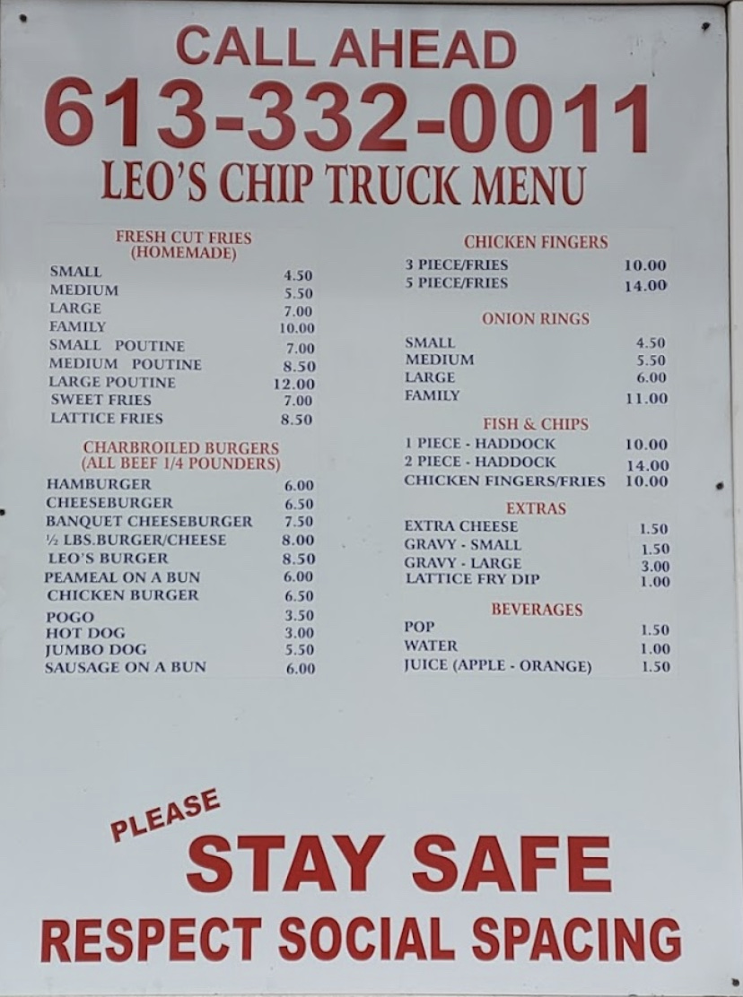 Leos Chip Truck | ON-62, Bancroft, ON K0L 1C0, Canada | Phone: (613) 332-0011