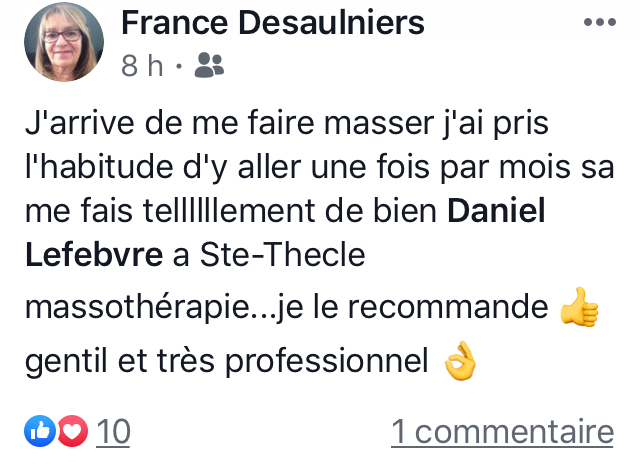 Clinique Professionnelle de Massothérapie de la Mauricie | 131 Rue Lavoie, Sainte-Thècle, QC G0X 3G0, Canada | Phone: (418) 507-6276