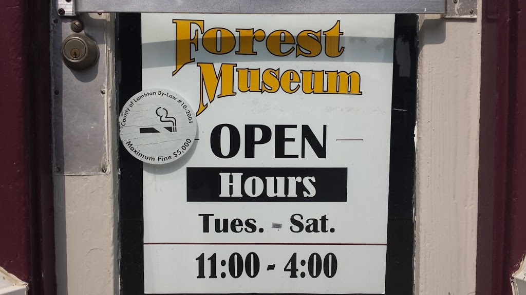Forest-Lambton Museum | 8 Main St N, Forest, ON N0N 1J0, Canada | Phone: (519) 786-3239
