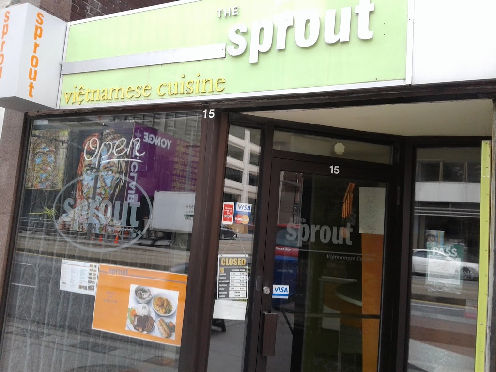 Restaurant Sprout | 15 St Clair Ave W, Toronto, ON M4V 1K6, Canada | Phone: (416) 929-2541