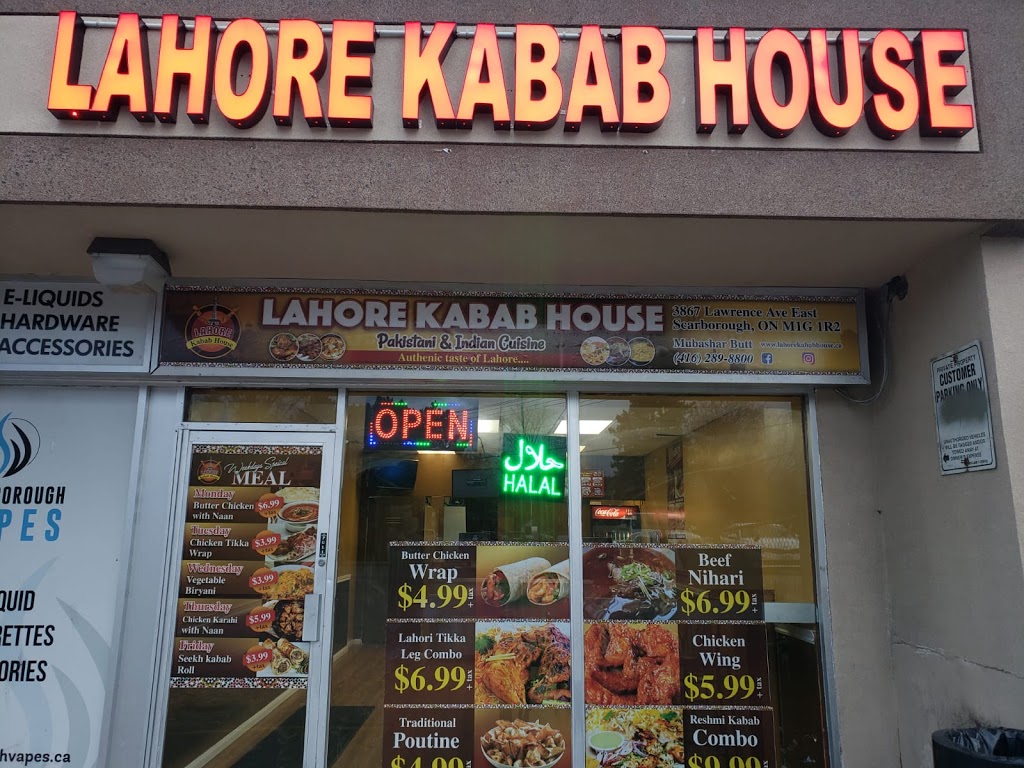 Lahore Kabab House | 3867 Lawrence Ave E, Scarborough, ON M1G 1R2, Canada | Phone: (416) 289-8800